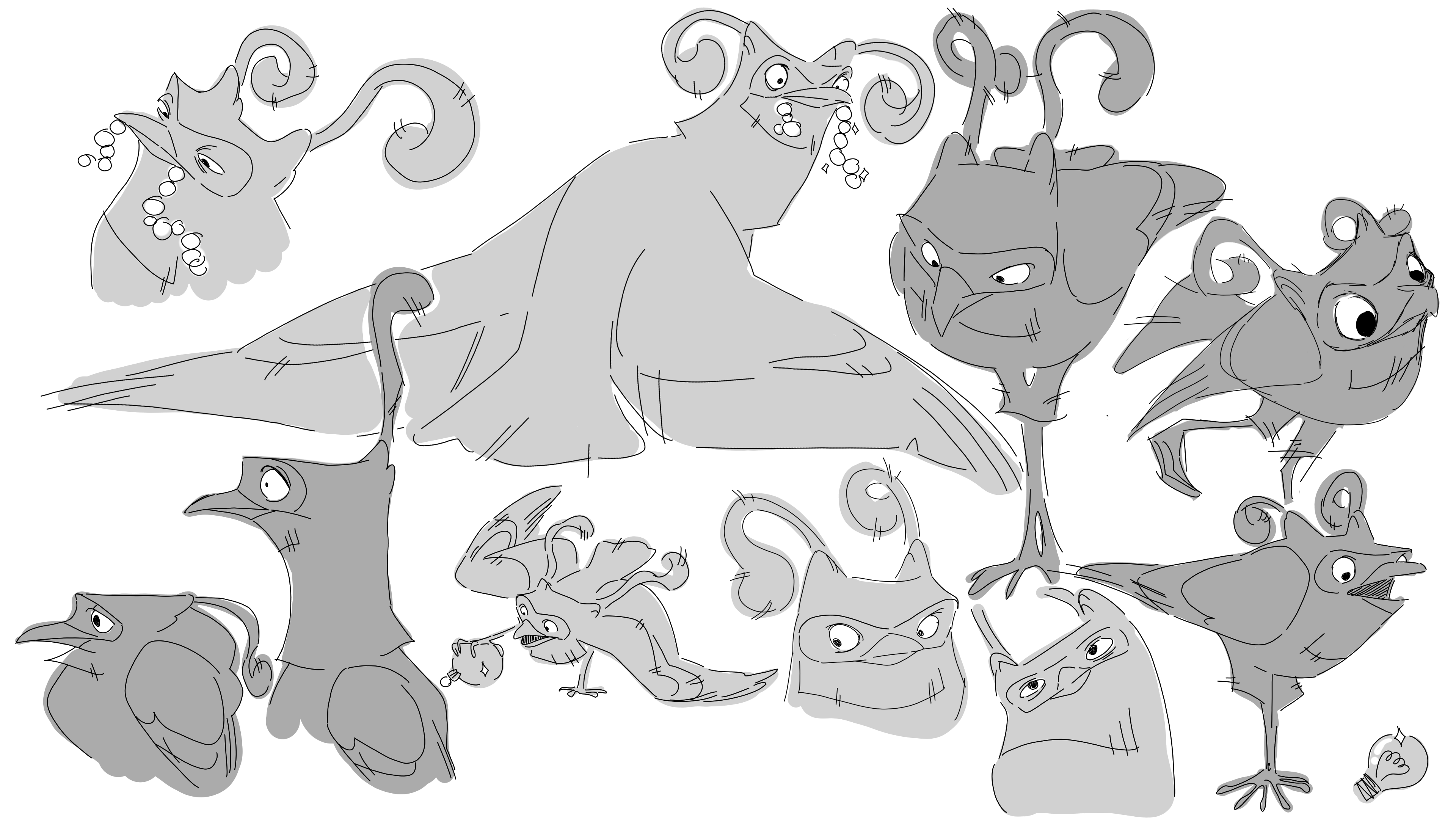 Bird Test Roughs