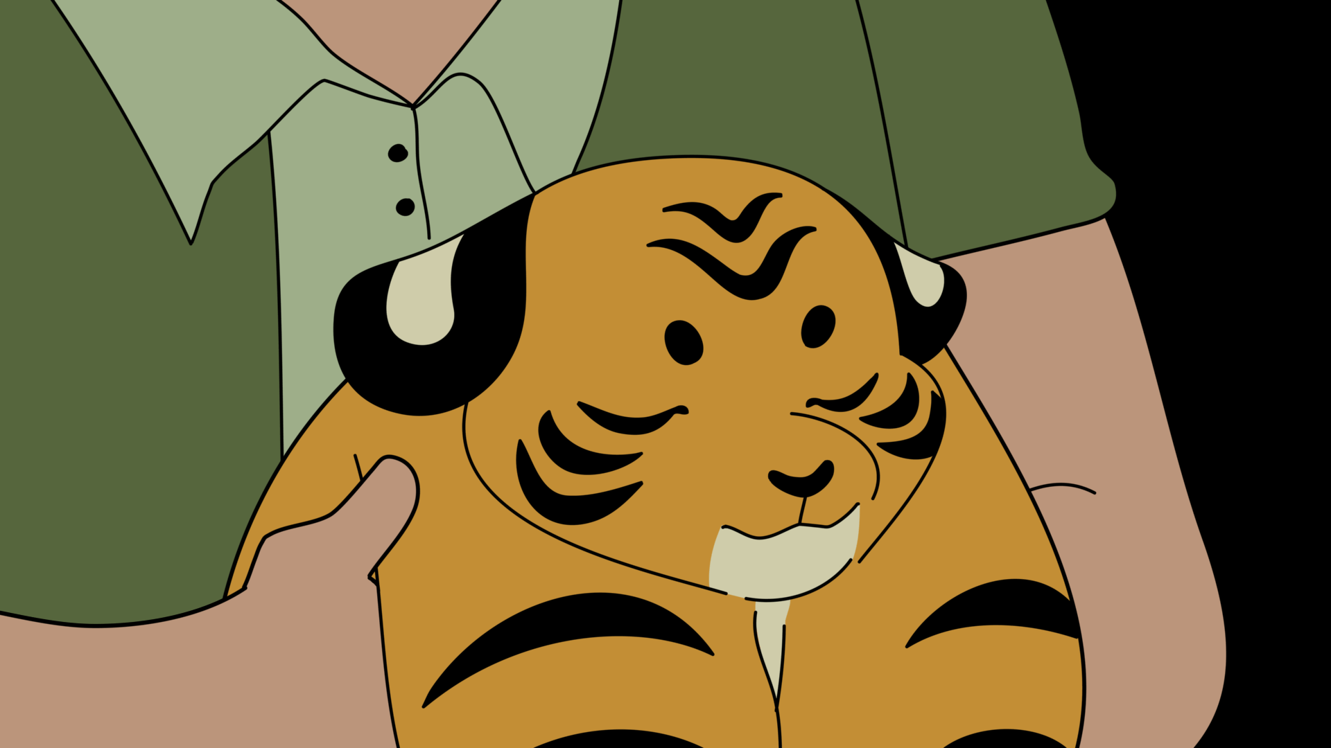 Tiger Yawning