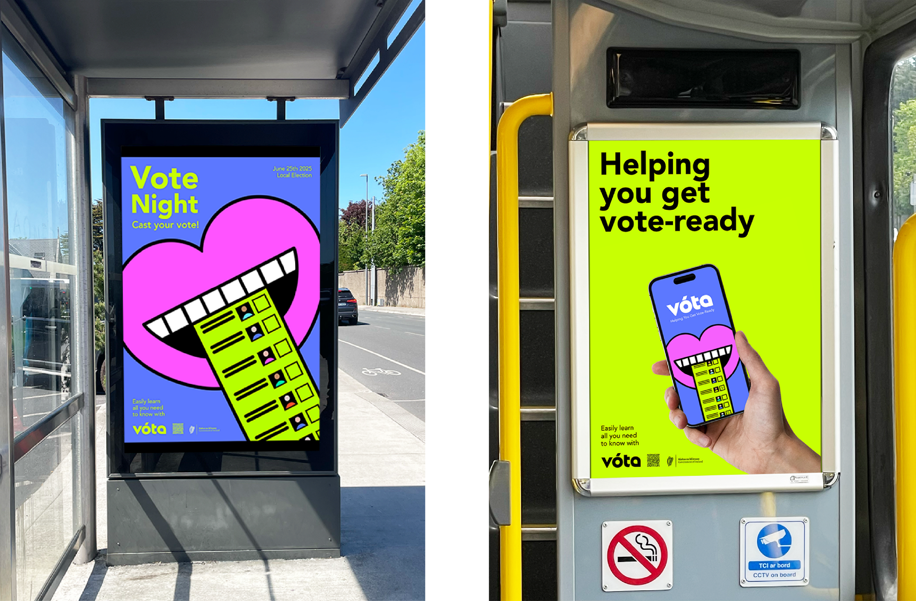 Campaign posters.