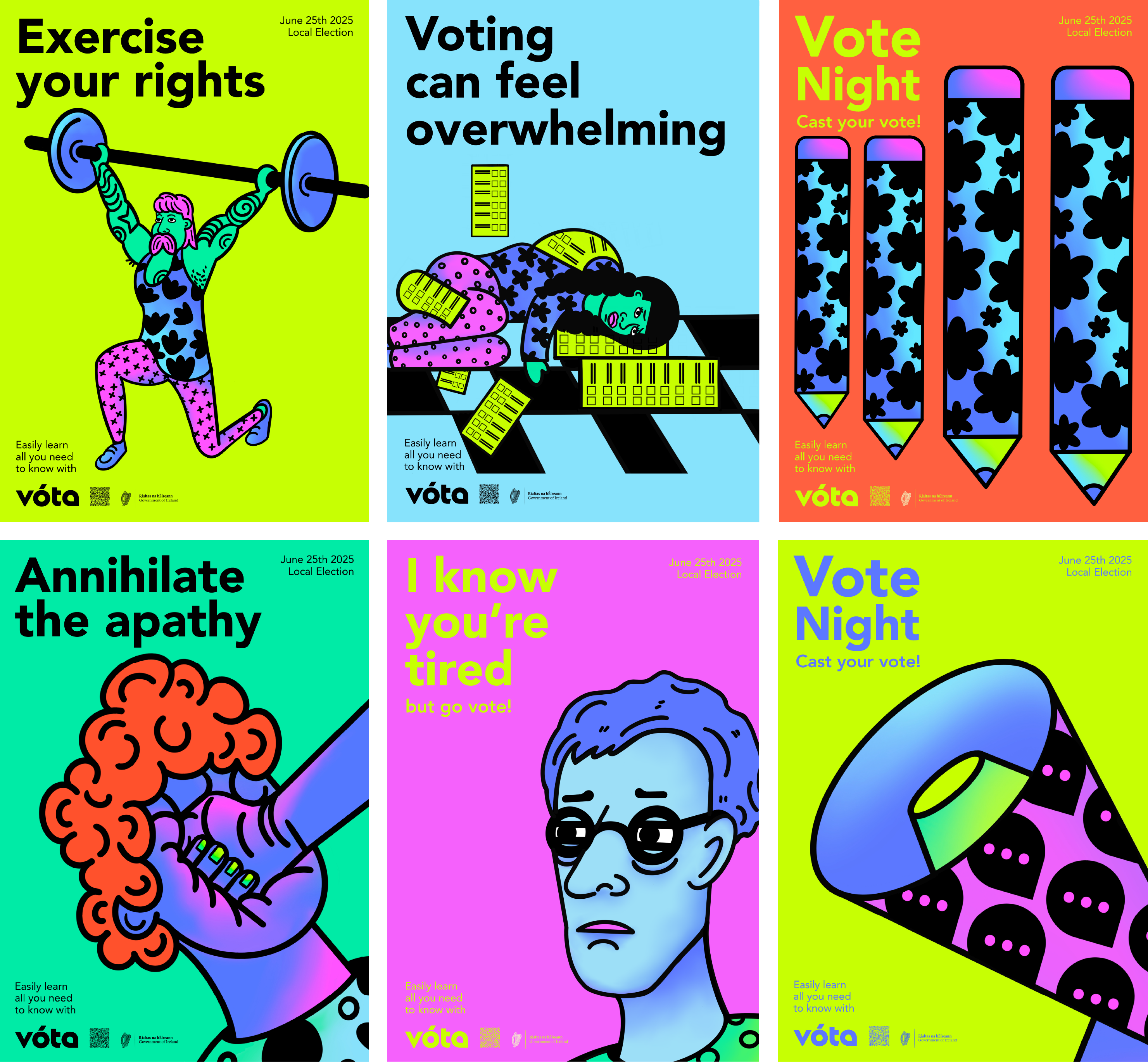 Campaign posters.