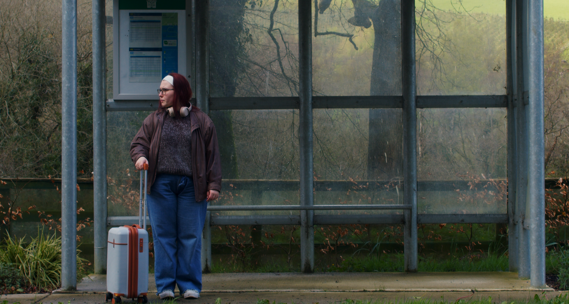 Waiting at the bus stop. The destination unknown and unfamiliar. 