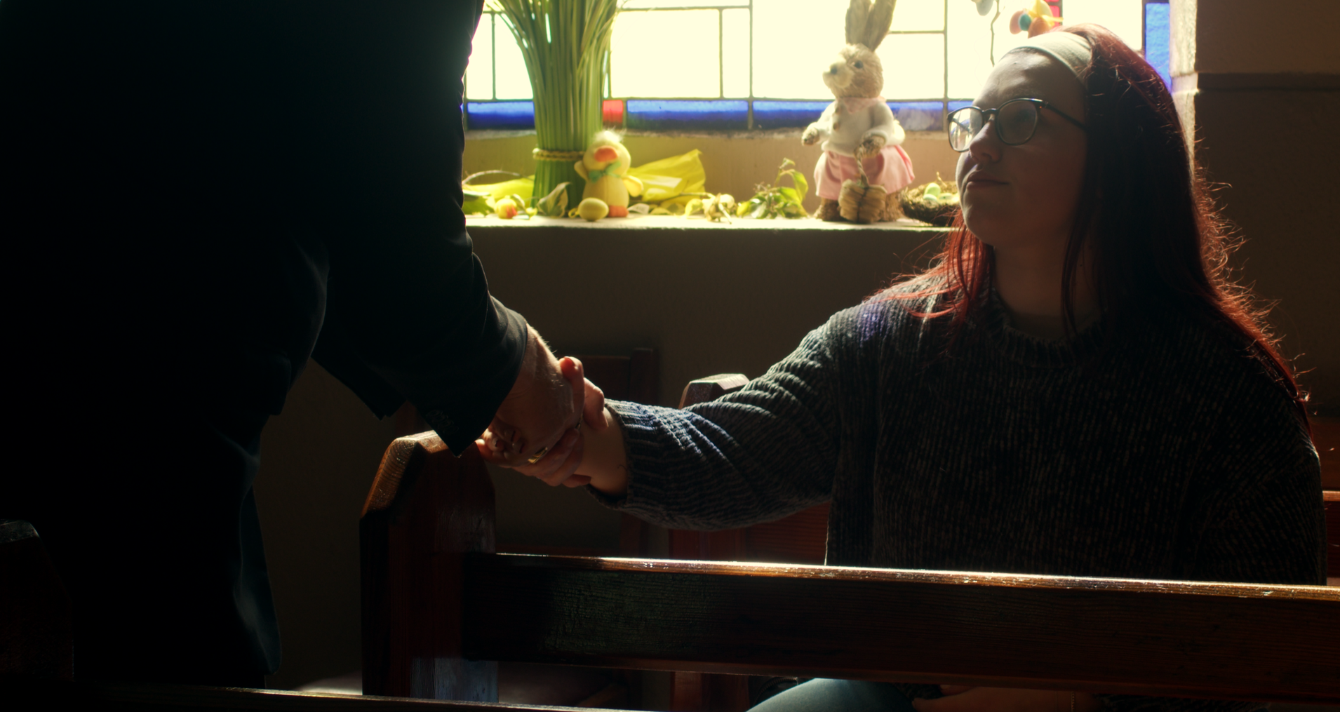 Meeting the priest and understanding the story of why the character has returned home offering a sense of comfort and familiarity even though much has changed.