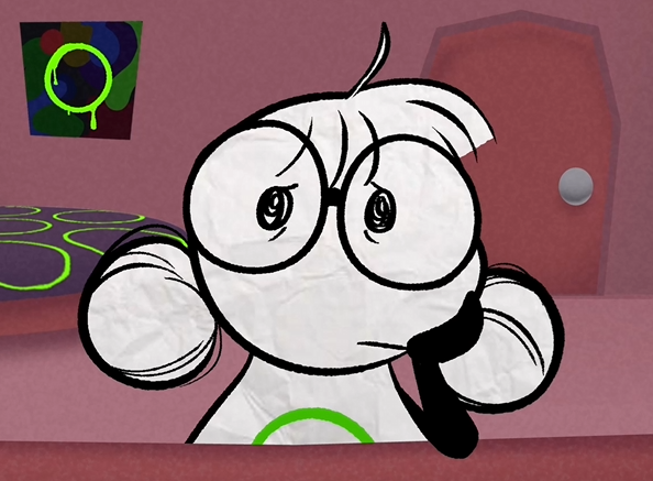 A front-facing shot of the short film's protagonist.