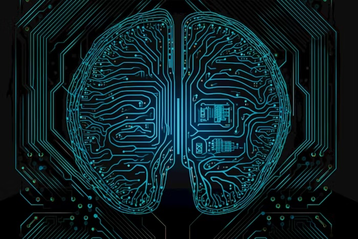 Image of computer signals in a brain 