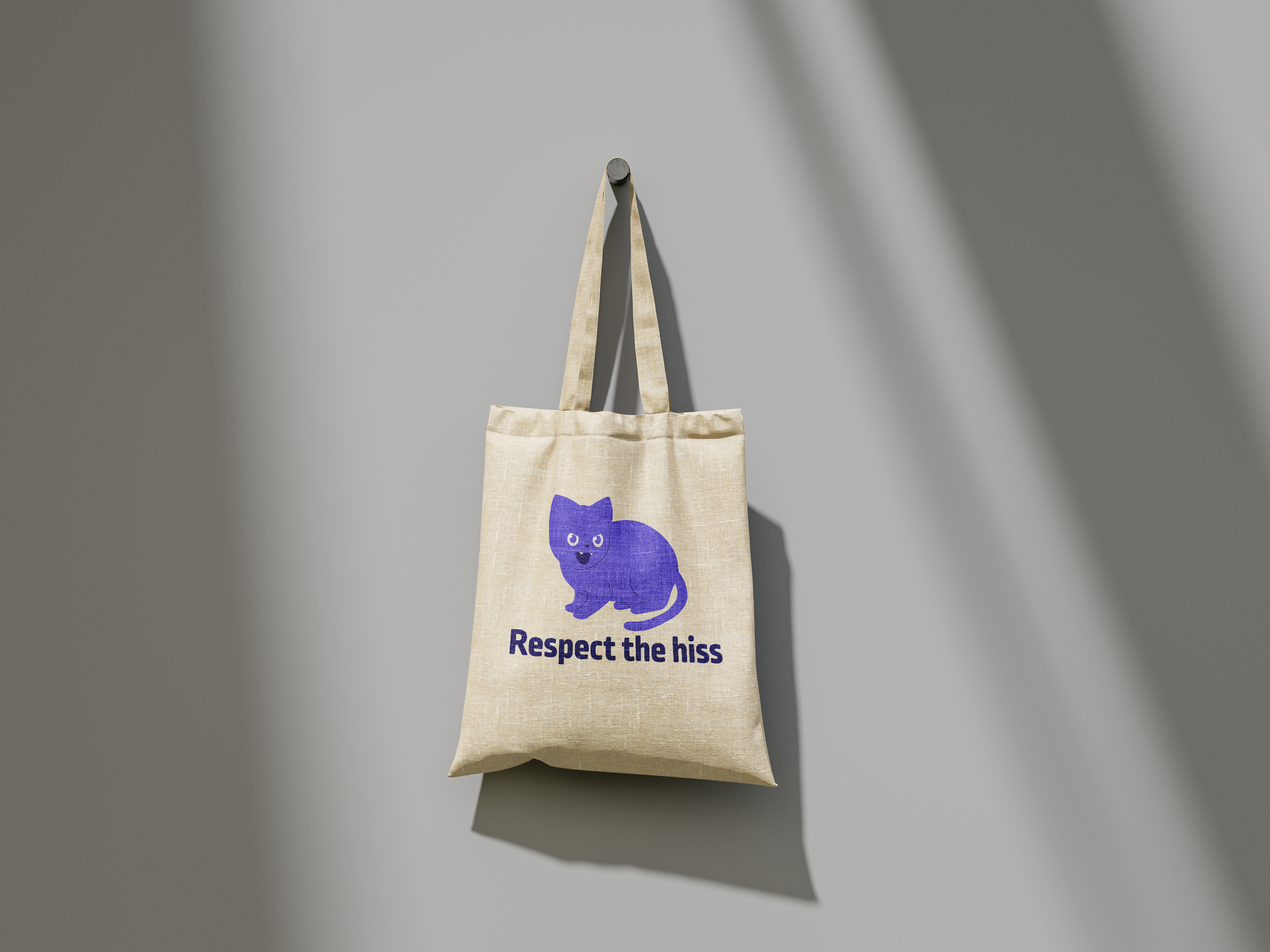 Tote bag with another angry cat