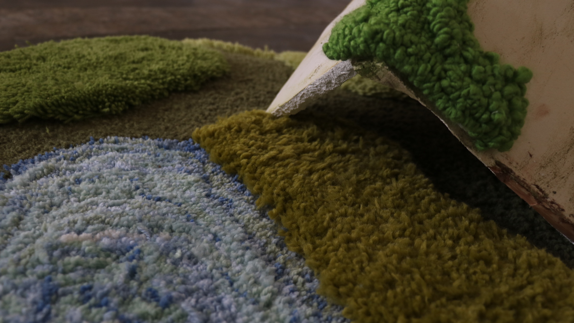 Close up details of tufted rug