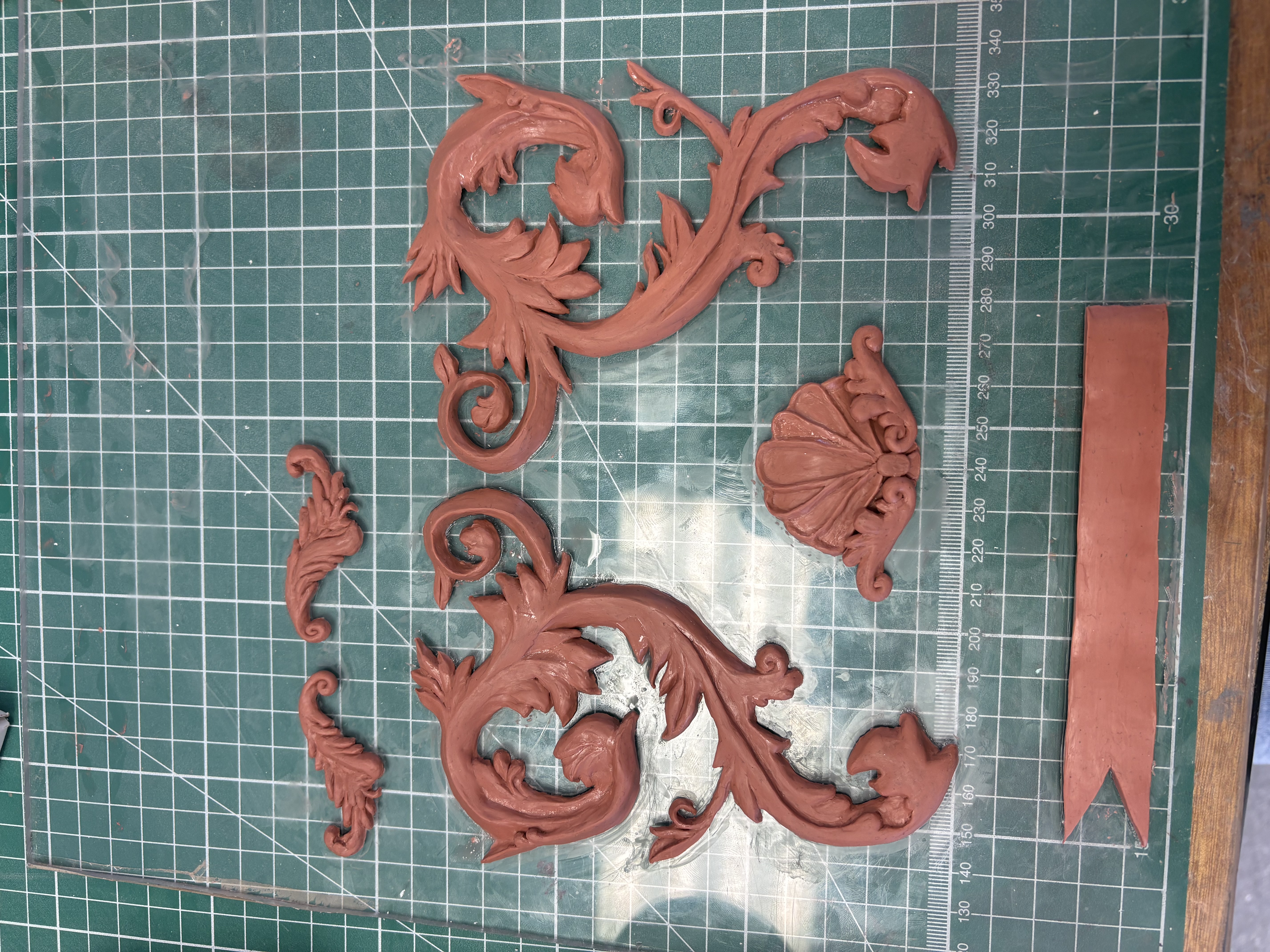 Chavant sculpted filigree pieces