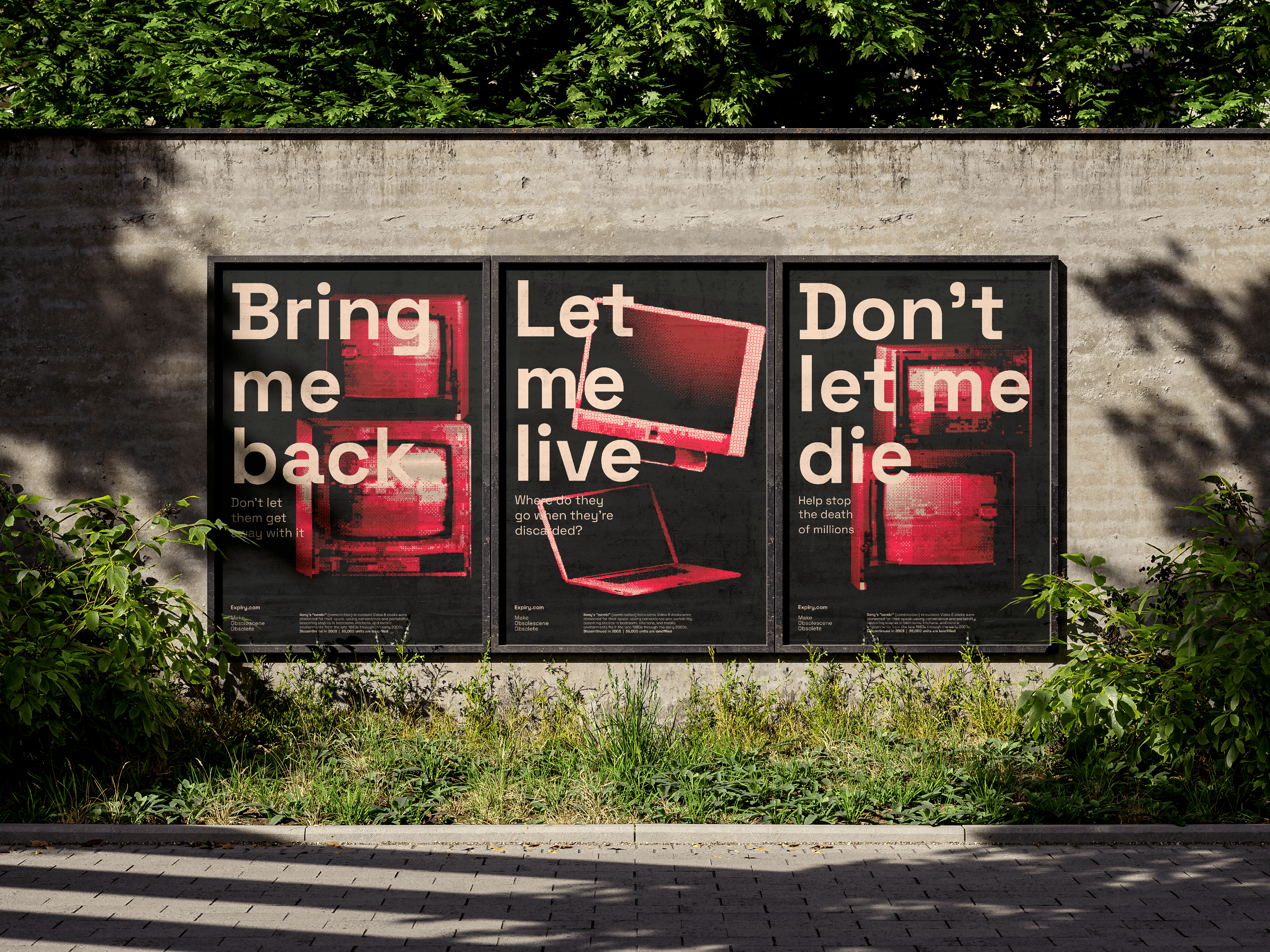 Expiry posters in use