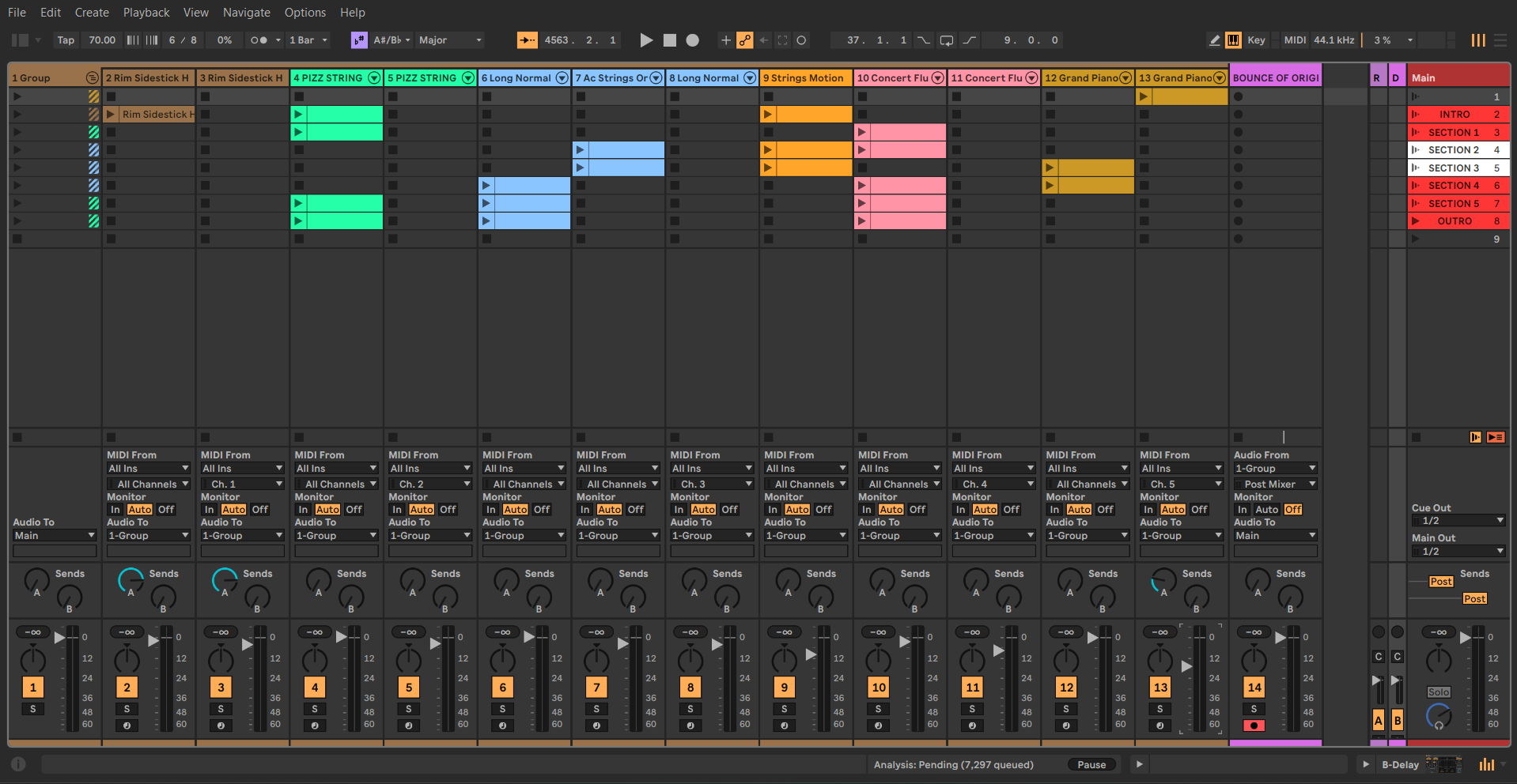 Ableton Set/Session for audio playback