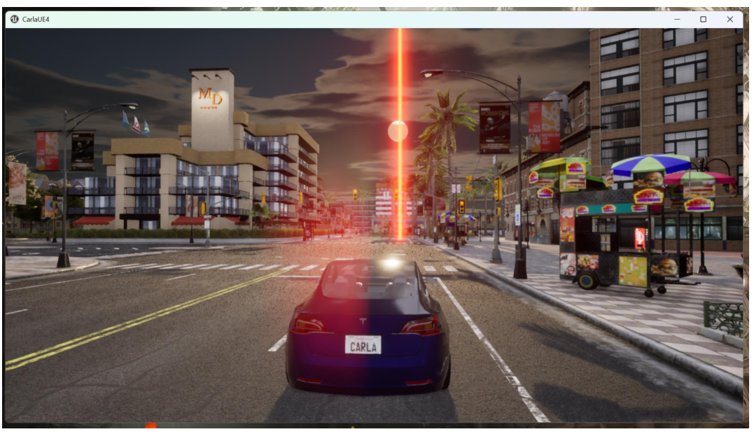 Screenshot of the CARLA simulator
