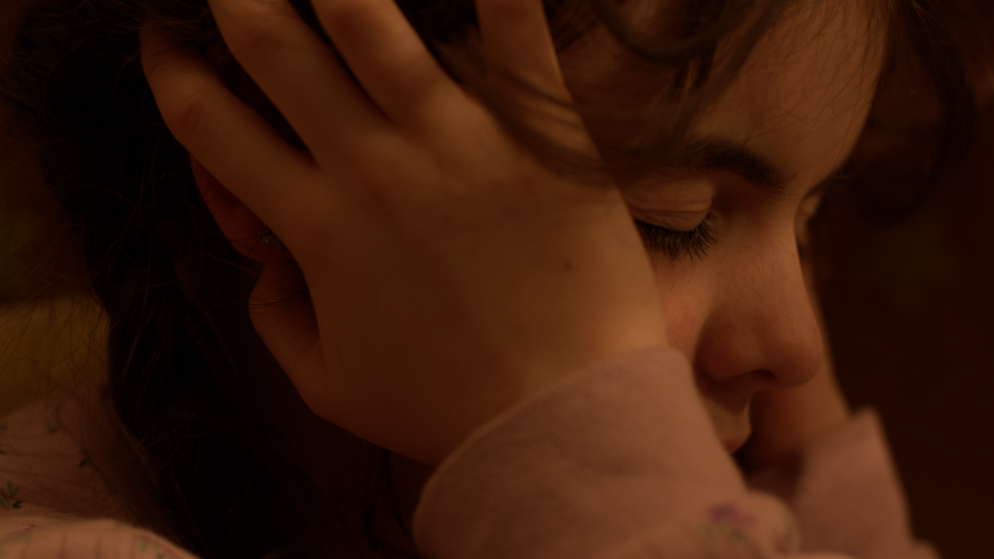 Still from Cage - co-written and directed by Éva Pető, featuring Victoria-Rose Gilbey as Young Elena