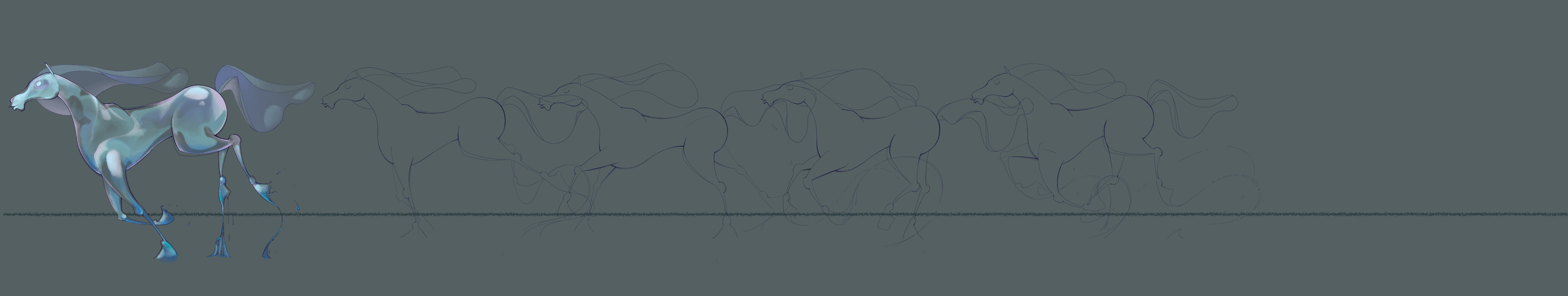 horse run cycle