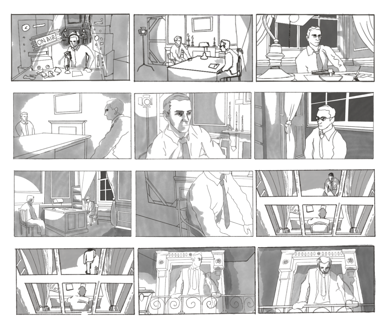storyboard for the Blueshirts docudrama