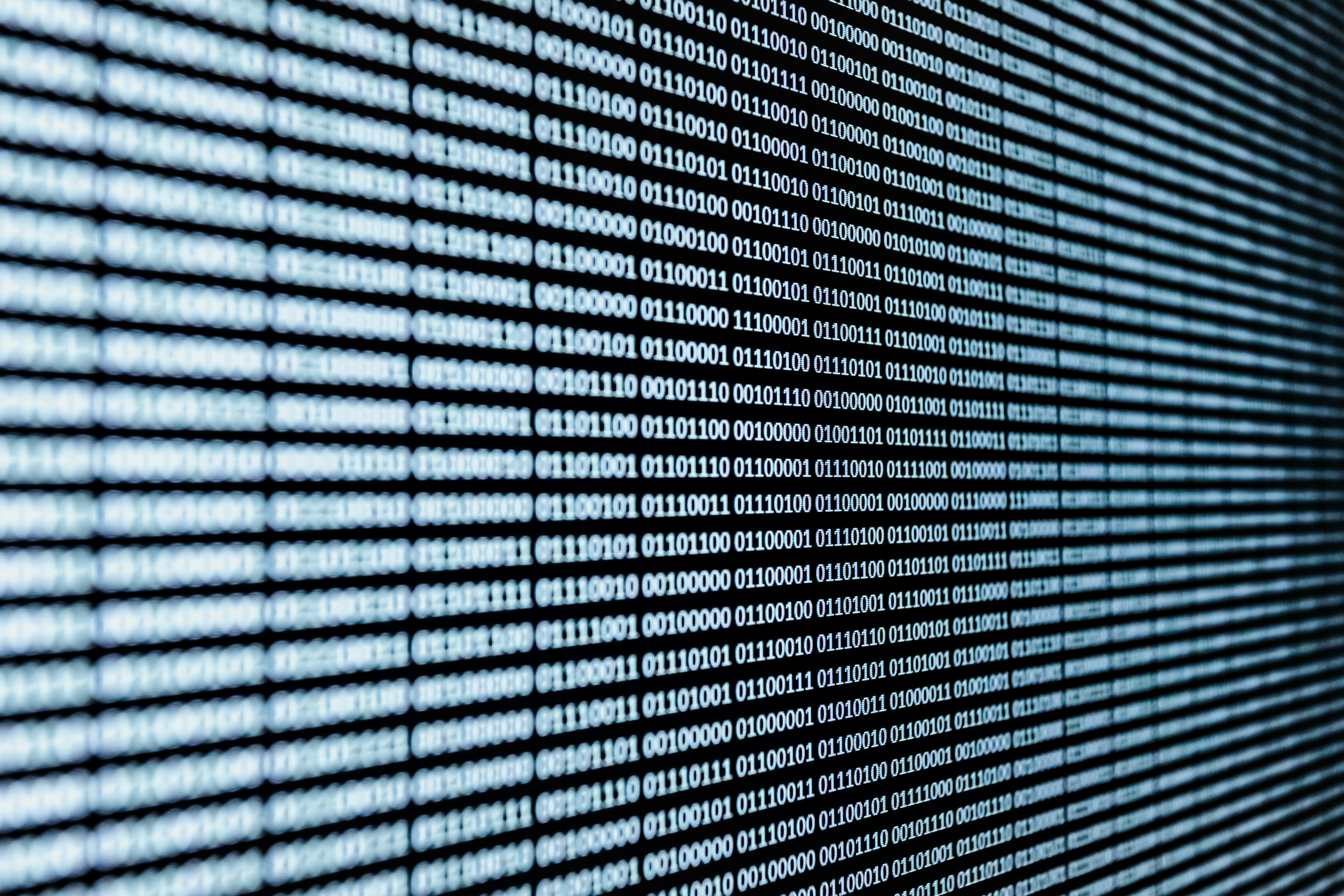 Wall of Binary Code