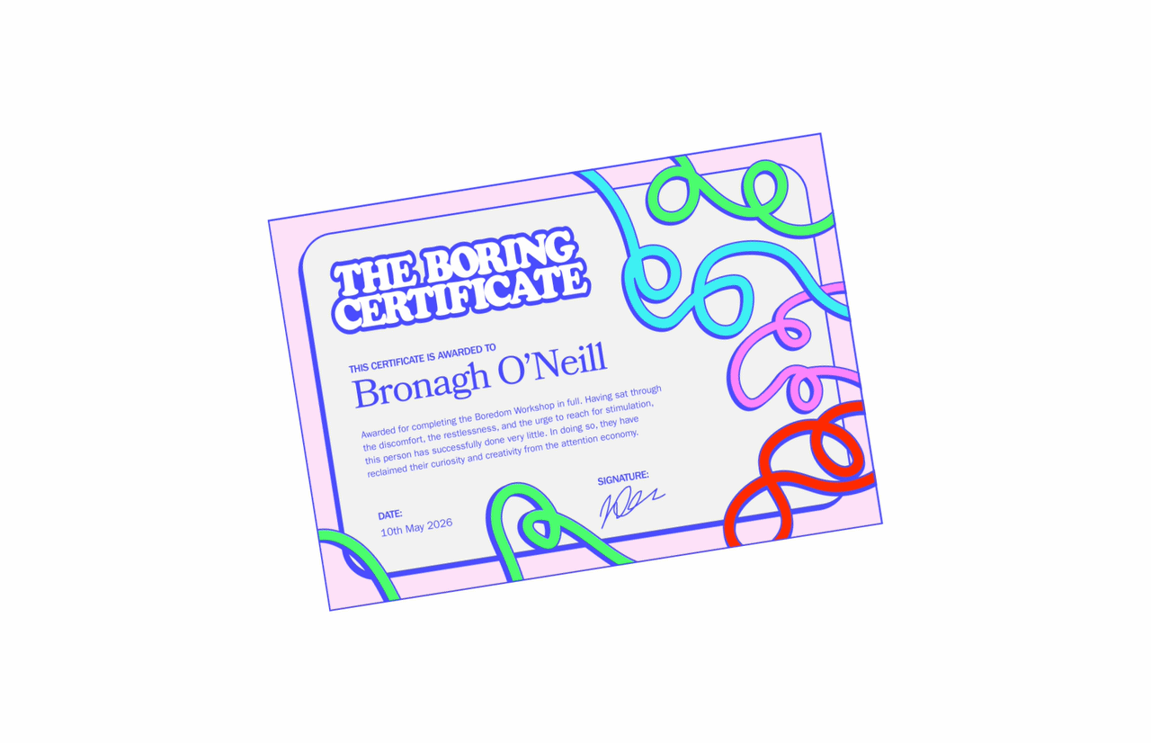boring certificate