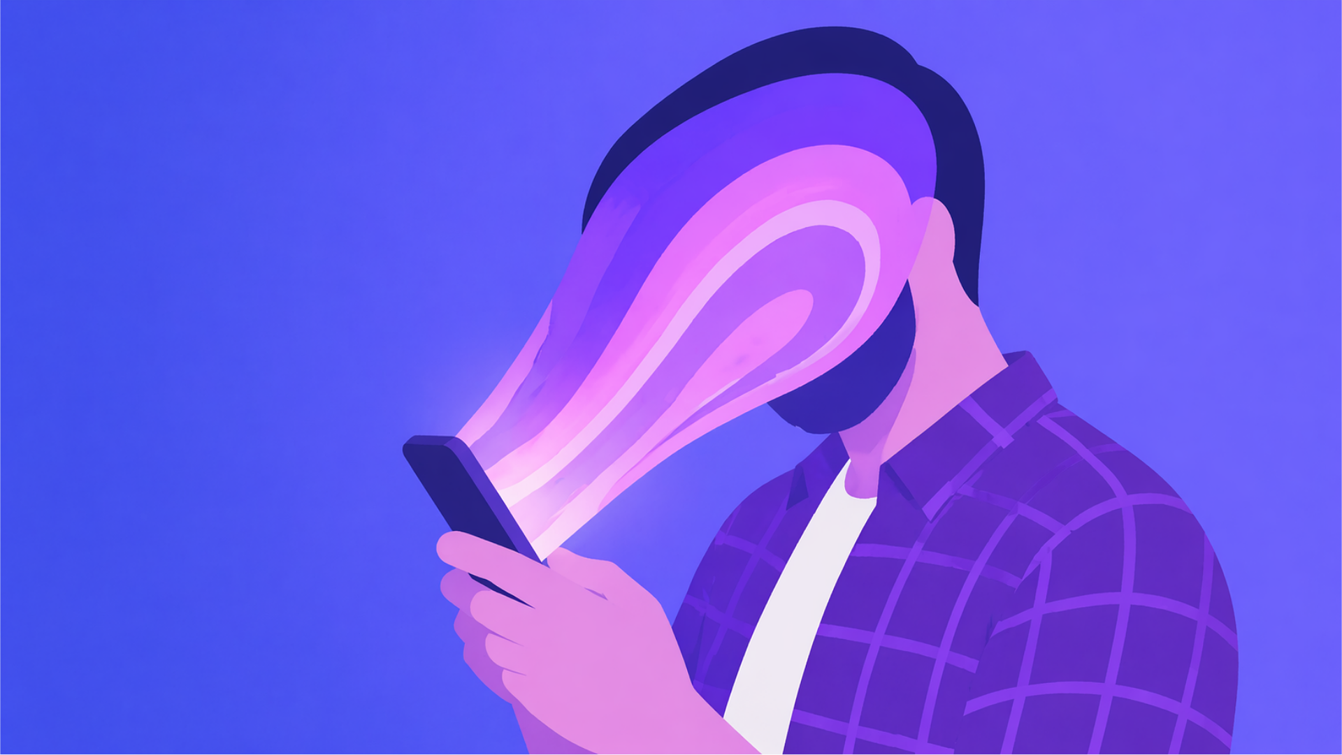 Illustation of absorption from phone screen