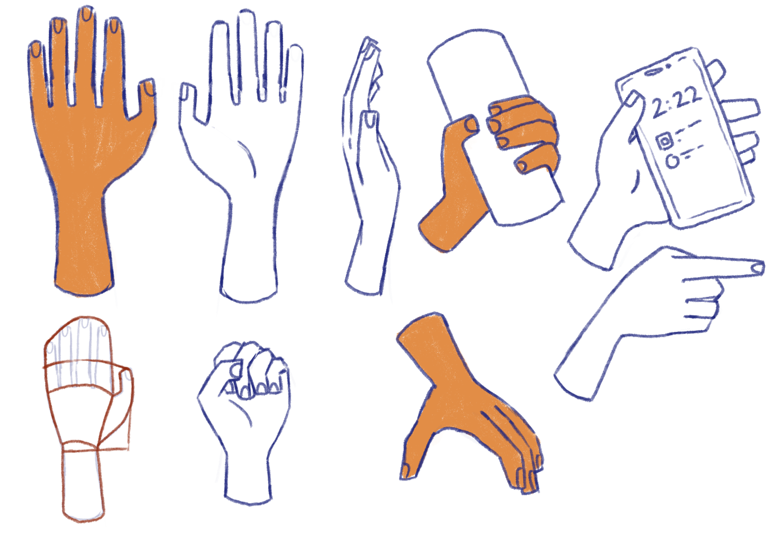 Hand Model sheet. 