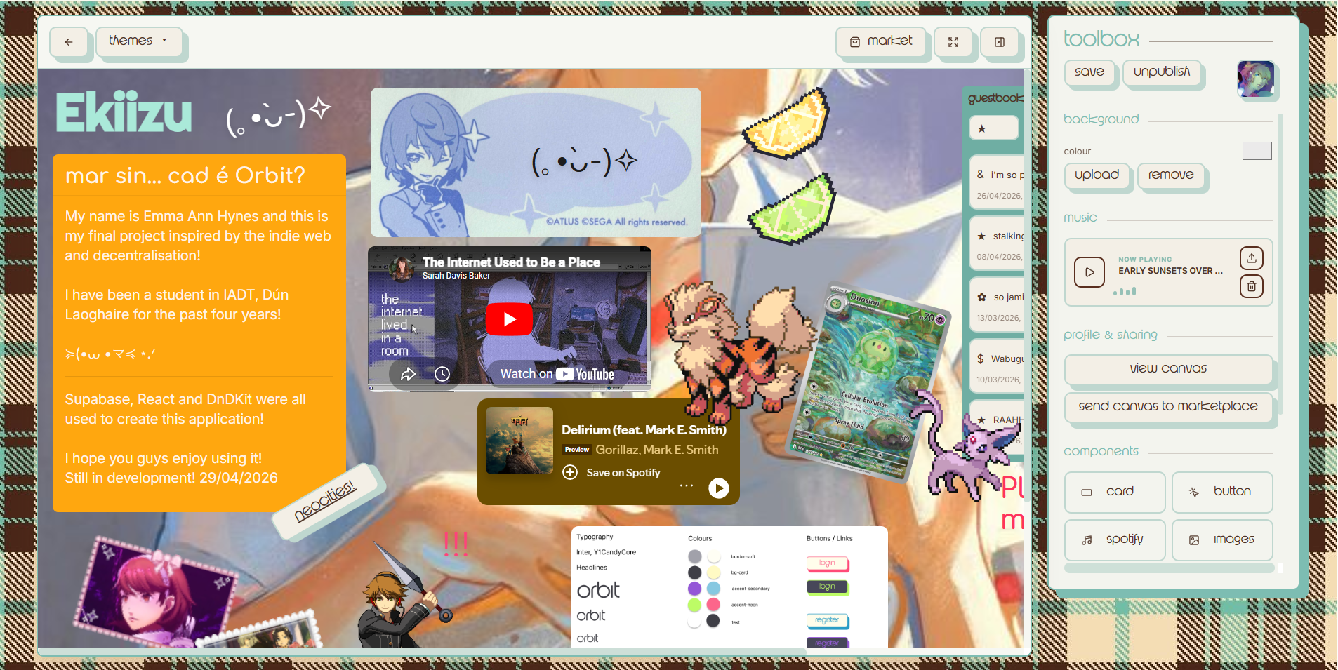 Canvas page on Orbit