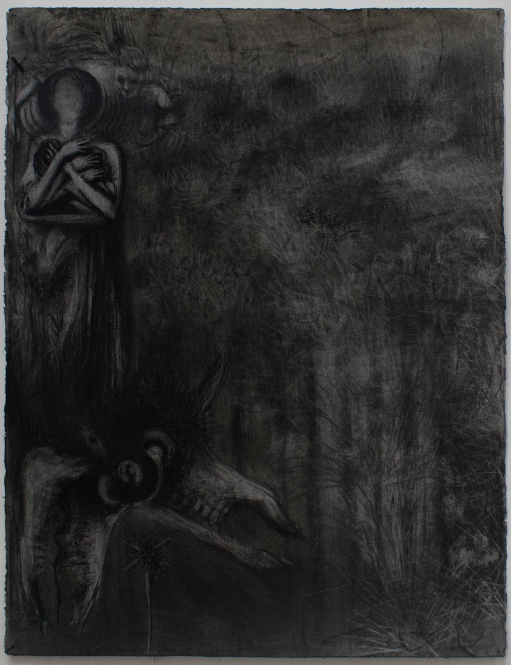 Sacramental Earth, a figure being visited by an angel in the Bog.)