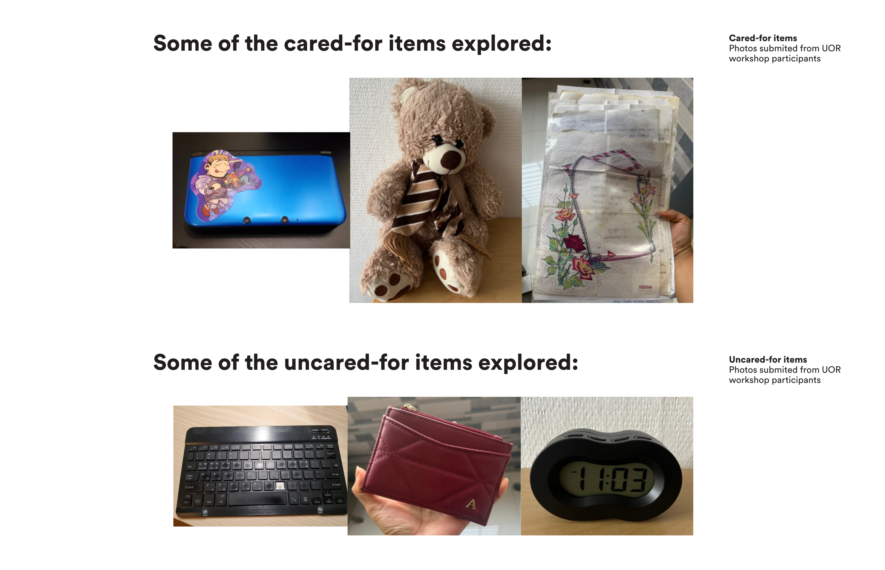 cared & un-cared-for items