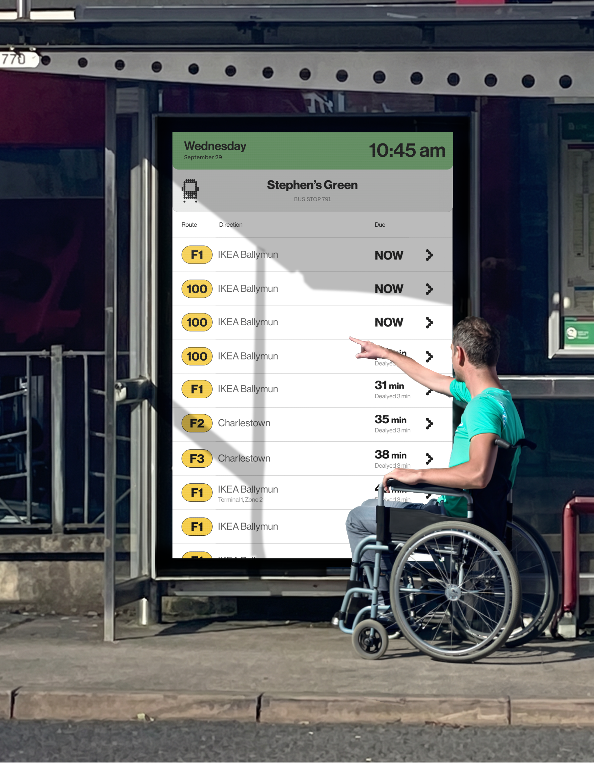 Interactive touchscreen panel