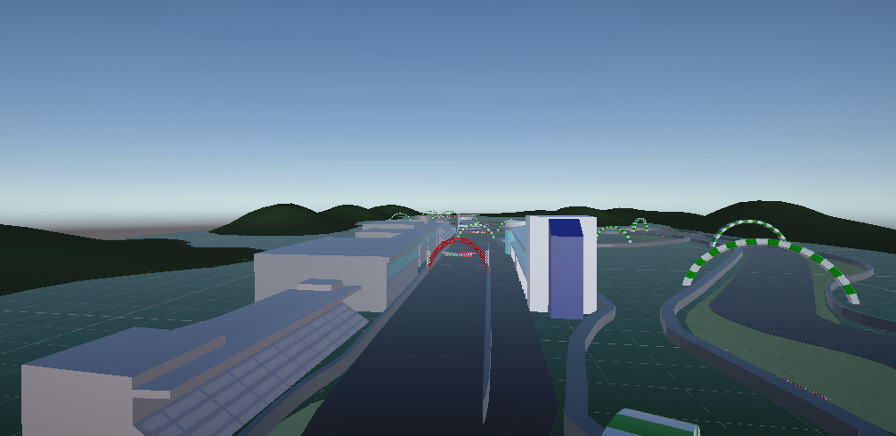 Racetrack scene