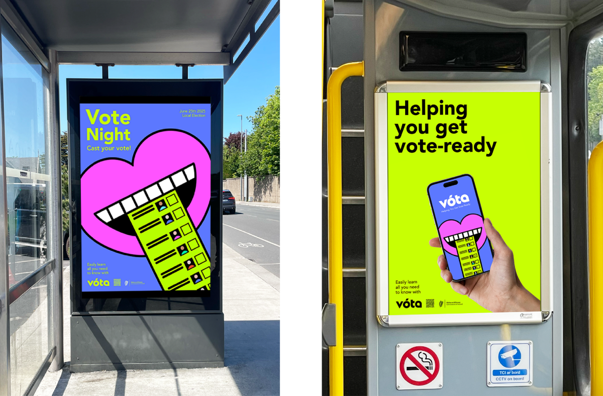 Campaign posters.