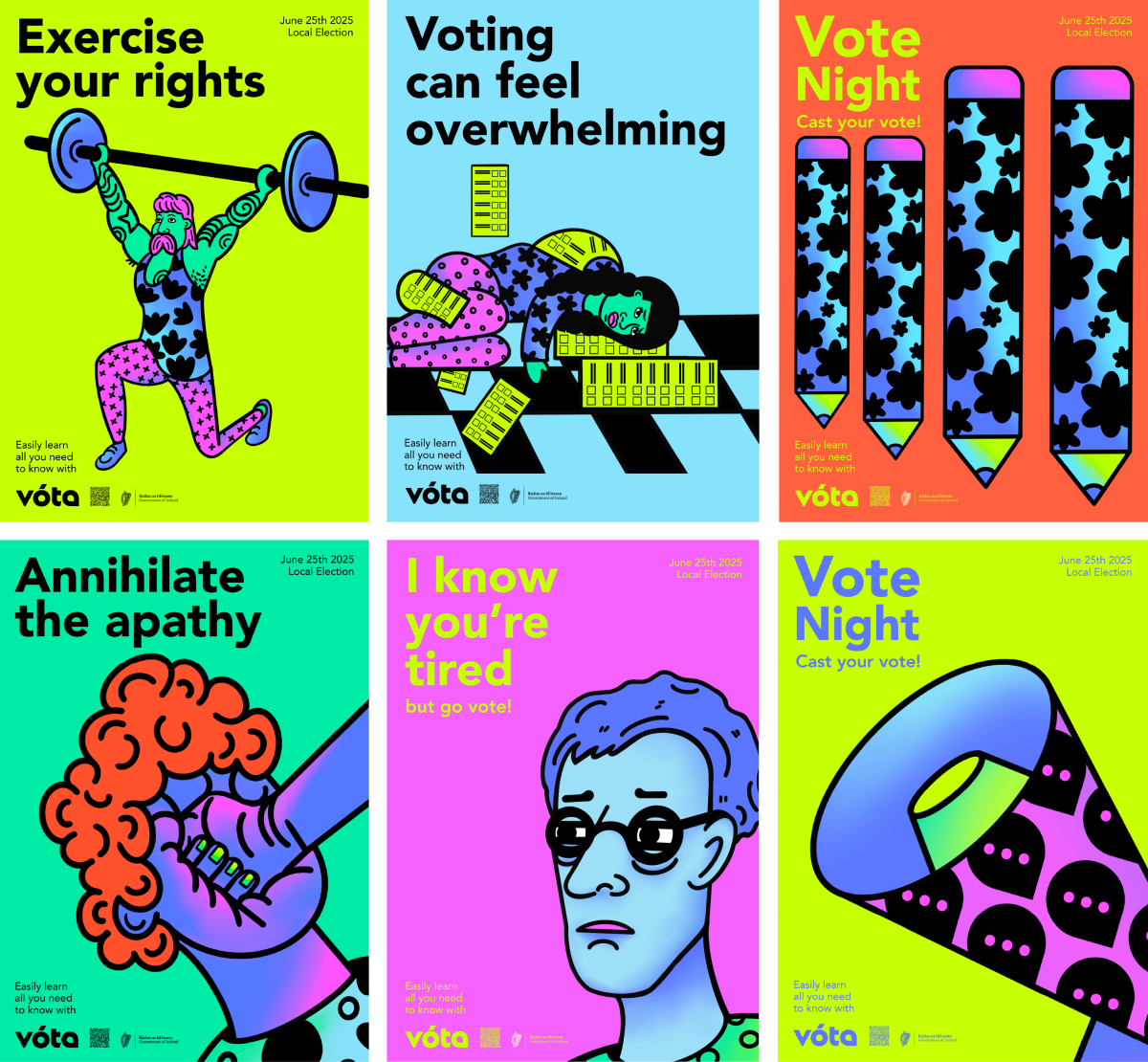 Campaign posters.
