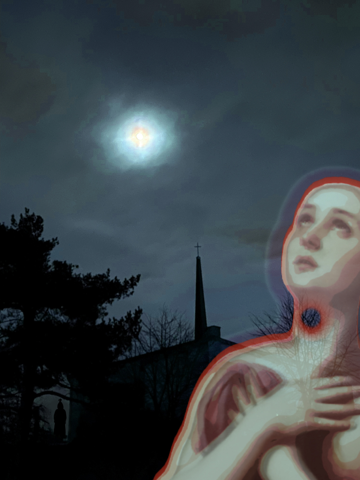 "Holy Scapegoat"- Digital collage ("The Penitent Magdalene"), Bartolomé Esteban Murillo (1617–1682), and milos photography