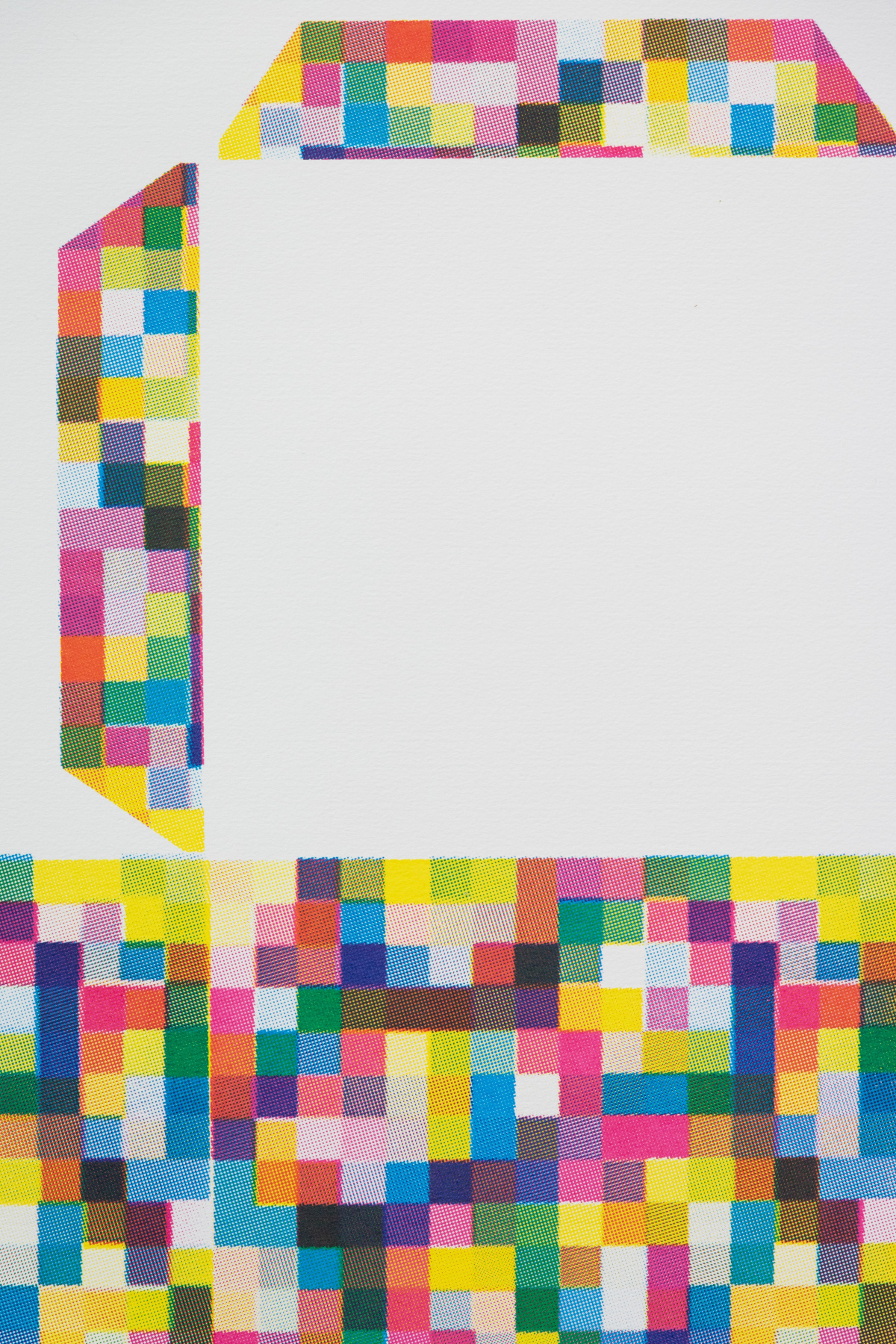 Ciara Hederman, *AFK*, 2026, twenty-five-layer unique screenprint, 100x70cm.