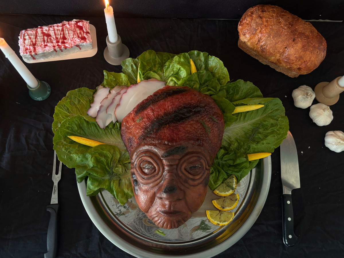 Octopus Alien Humanoid, Cooked and Served Ready for the Banquet