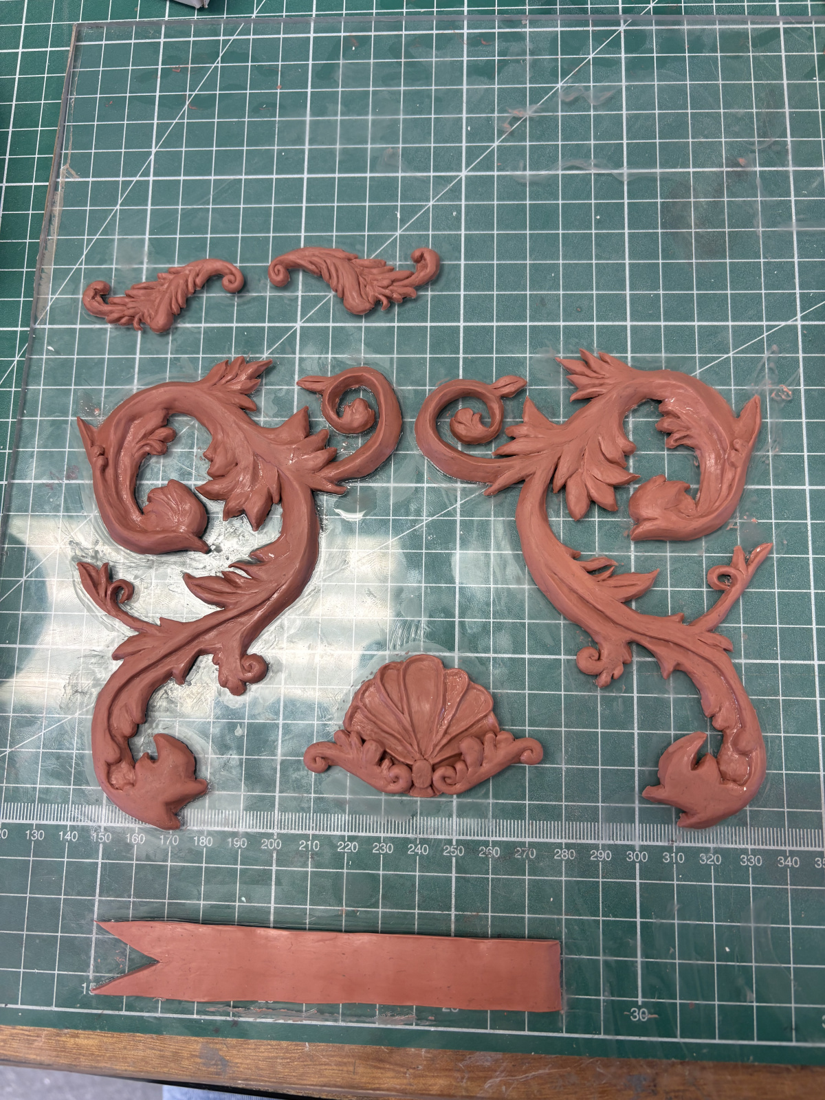 Chavant sculpted filigree pieces