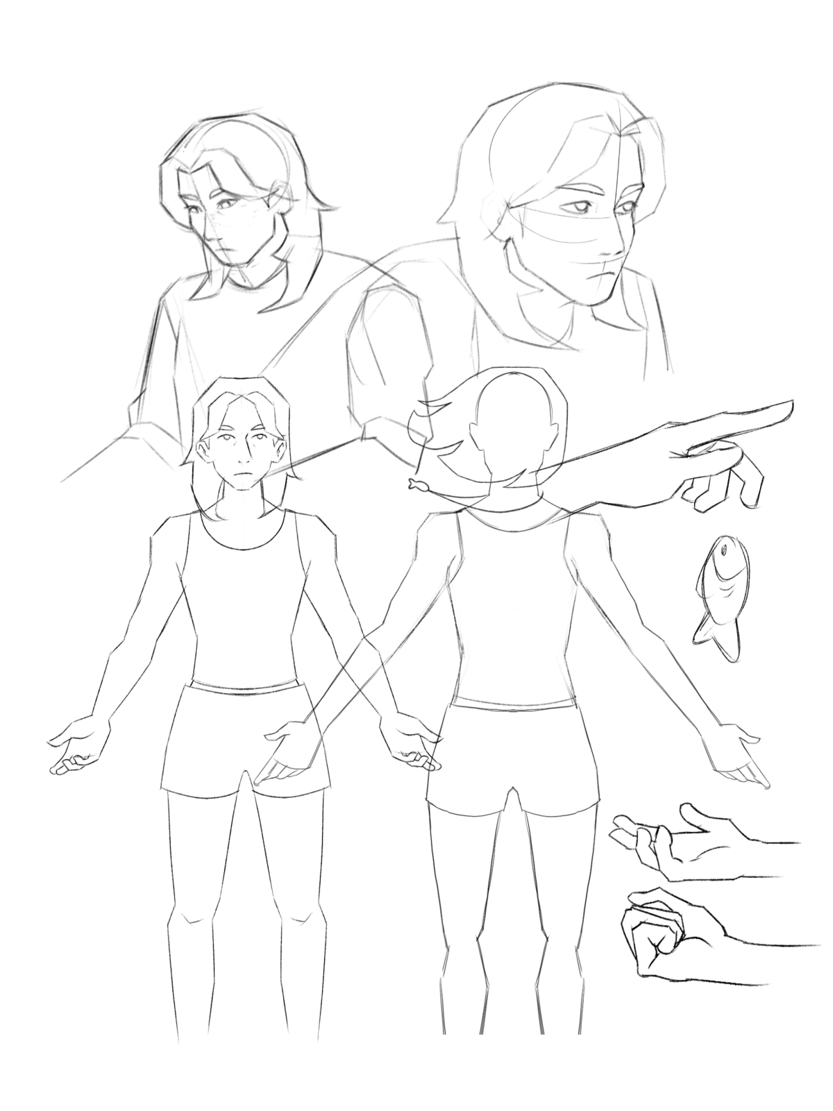 Character Sketches "Counting Fish"