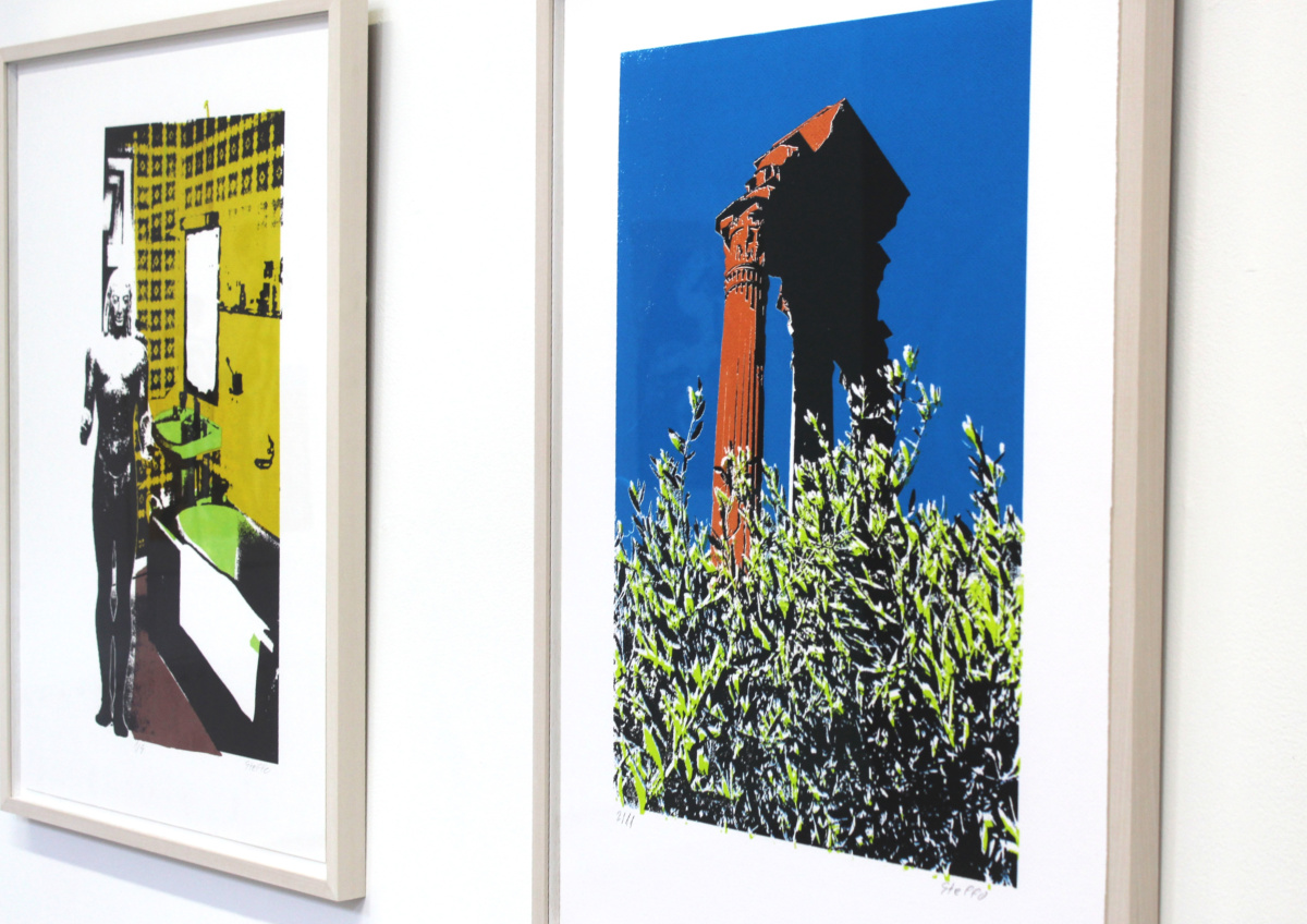 Prints on wall