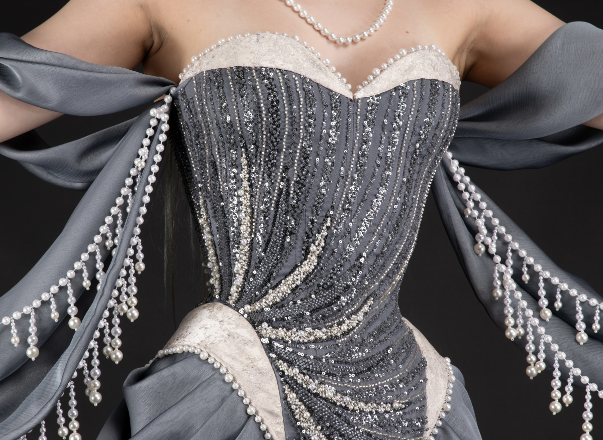 Close-up of corset