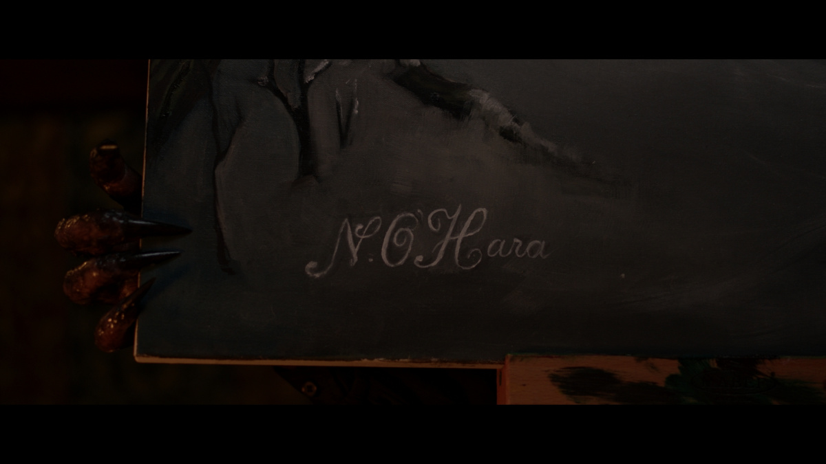 the ghost's hand creeps up on nora's signature 