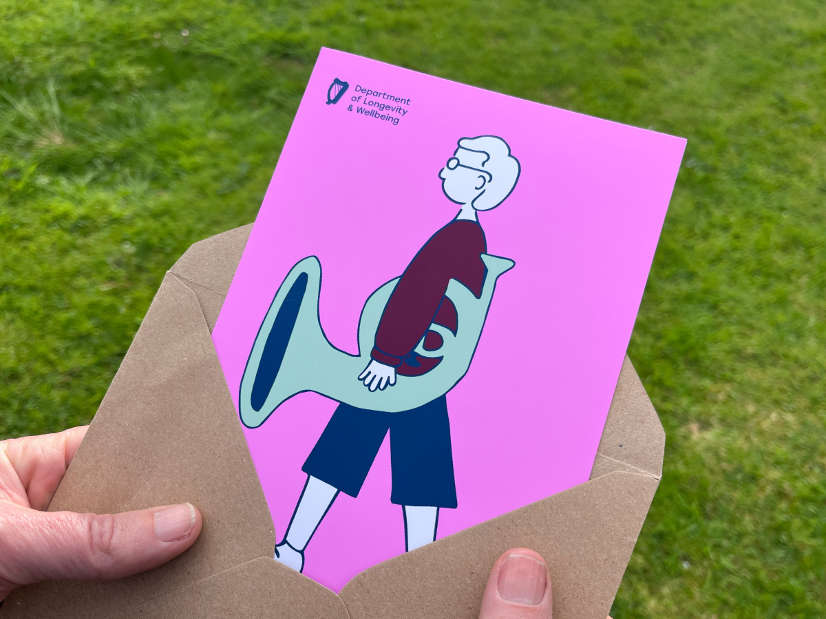 Postcard sent out by the Wise Words initiative