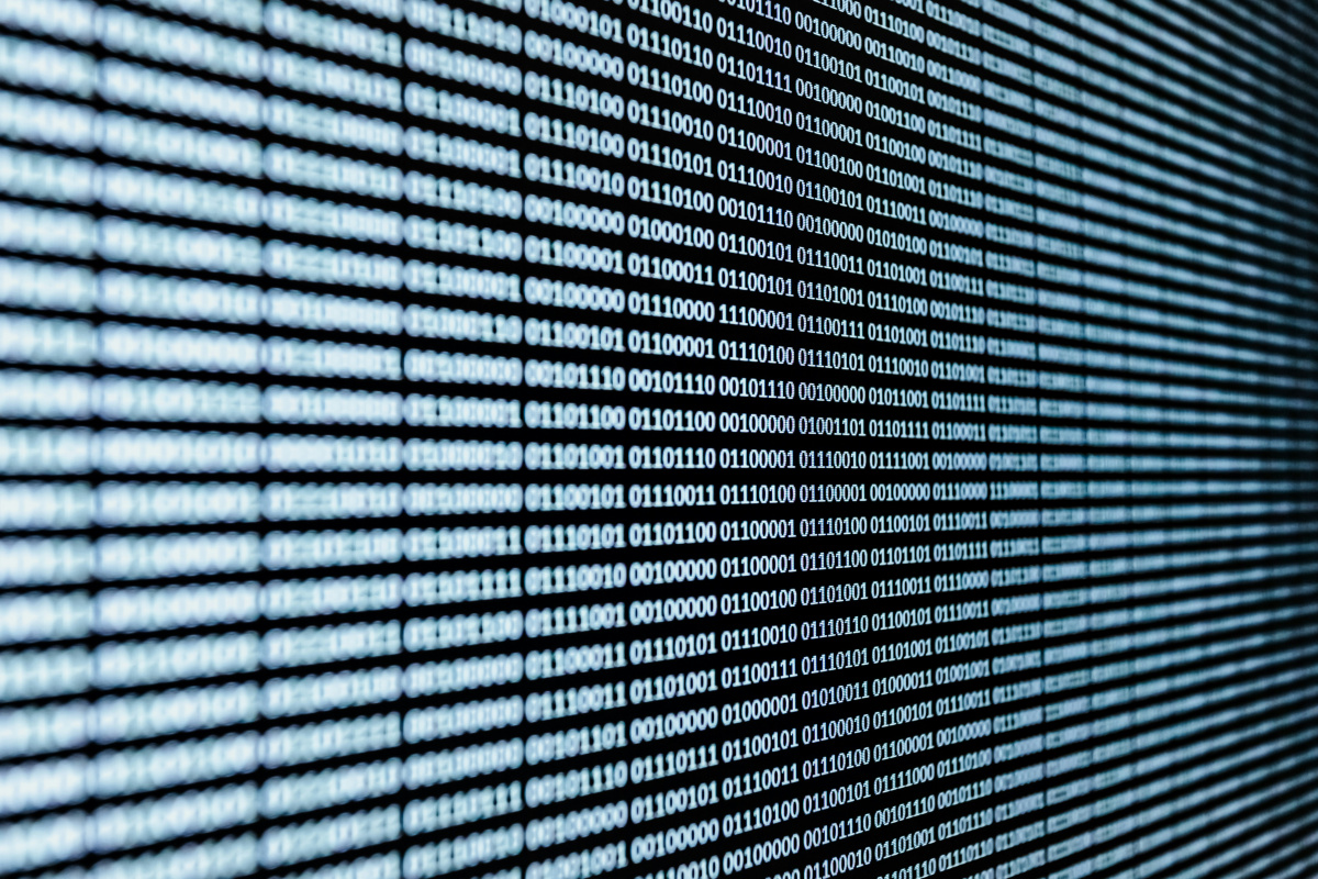 Wall of Binary Code