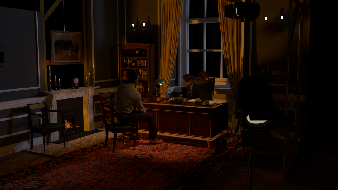 SketchUp render of a Georgian room