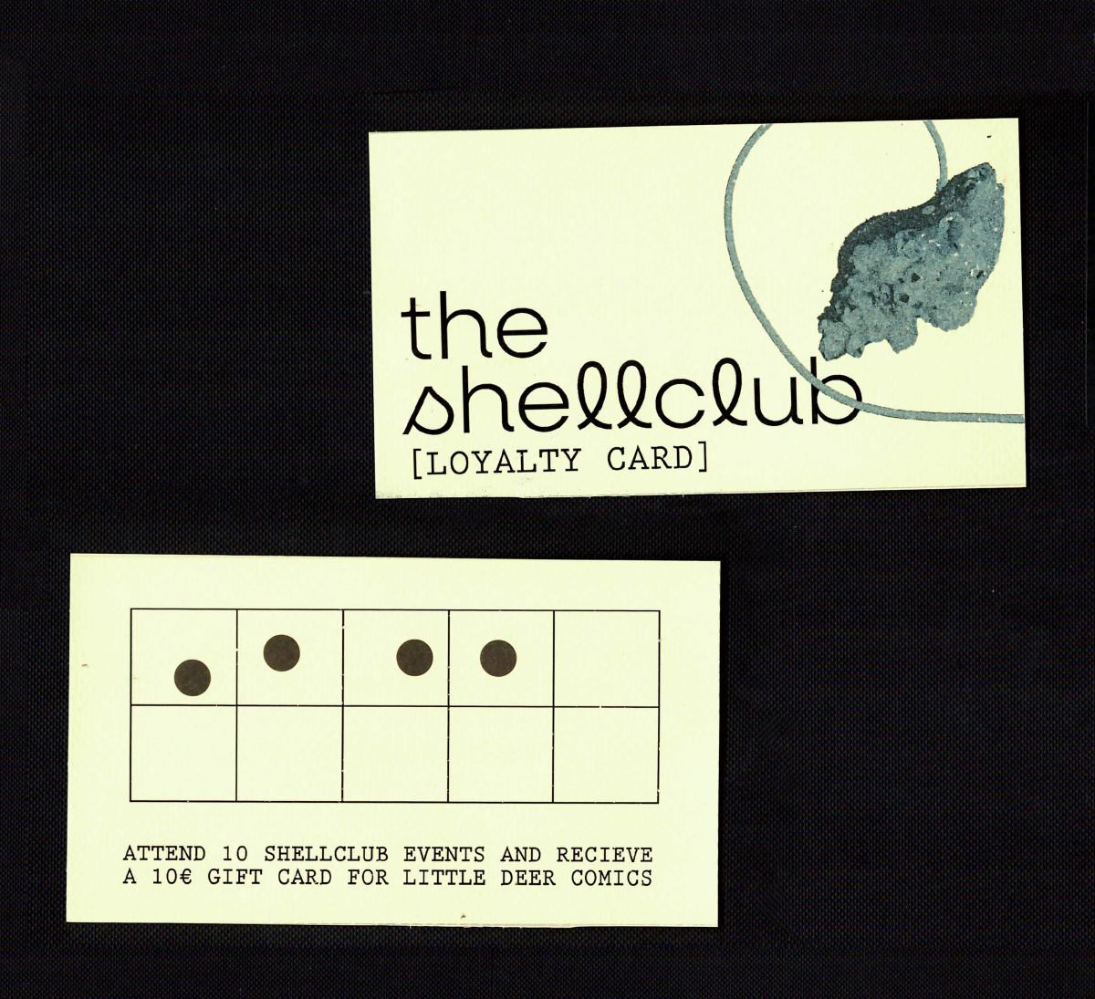 the shell club punch card