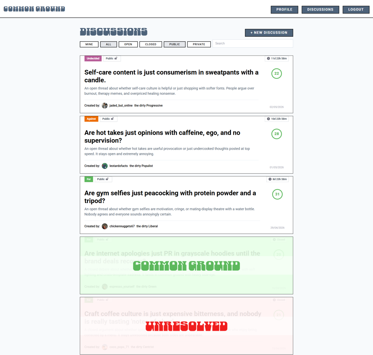 index page