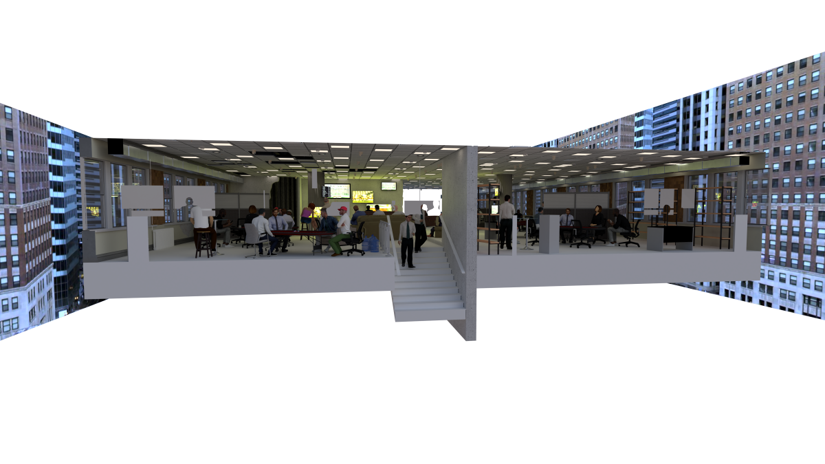 sketchup render for the resistible rise of arturo ui